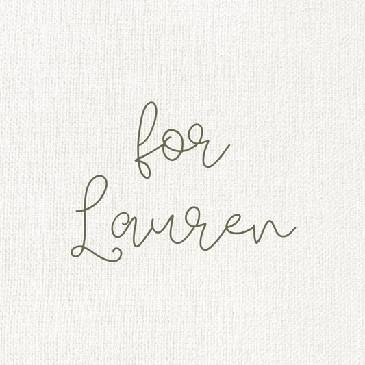 Custom for Lauren