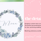 Wedding menu cards | Dusty blue wedding stationery | Menu cards for wedding table