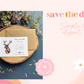 Save the Date Calendar with Rustic Scottish Stag Design