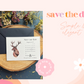 Save the date calendar with watercolour stag design, Rustic save the dates, Scottish wedding invitations
