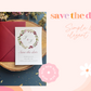 Burgundy Wedding Save the Date Cards