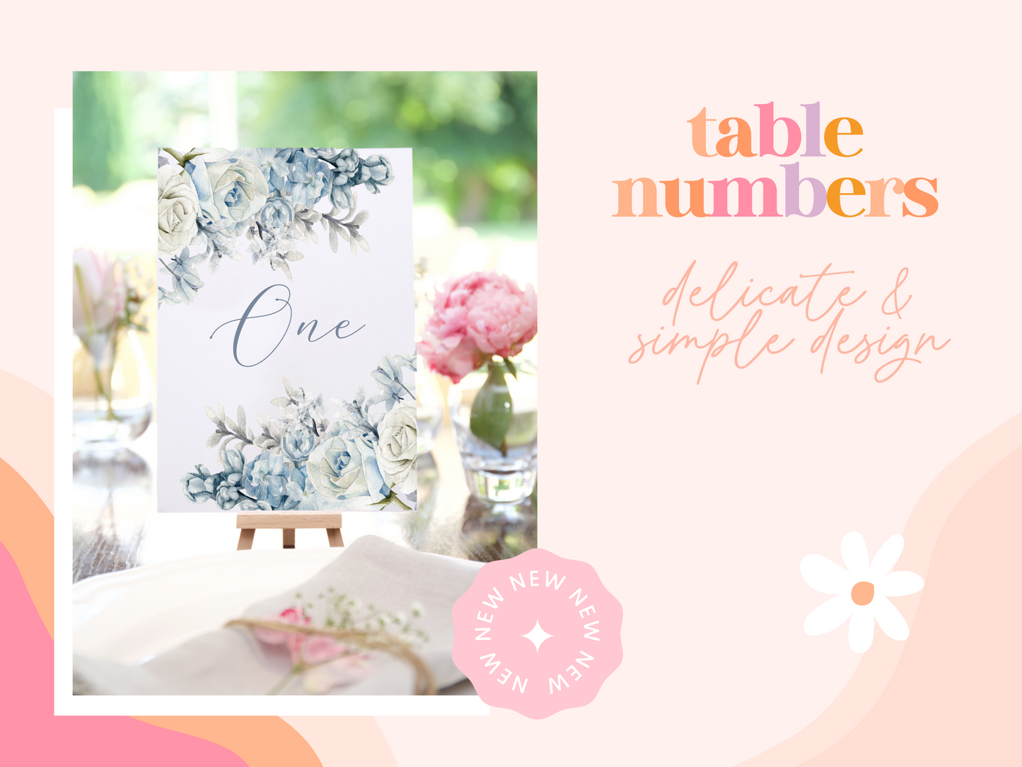 Table Numbers for Wedding | Dusty Blue Table Numbers | Wedding Decor