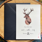 Scottish Stag Save the Date, Scottish Themed Wedding Invites, Rustic Wedding Stationery