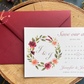 Burgundy Wreath Save the Date | Save our Date Wedding Invitations | Wedding Stationery | Calendar Save the Date