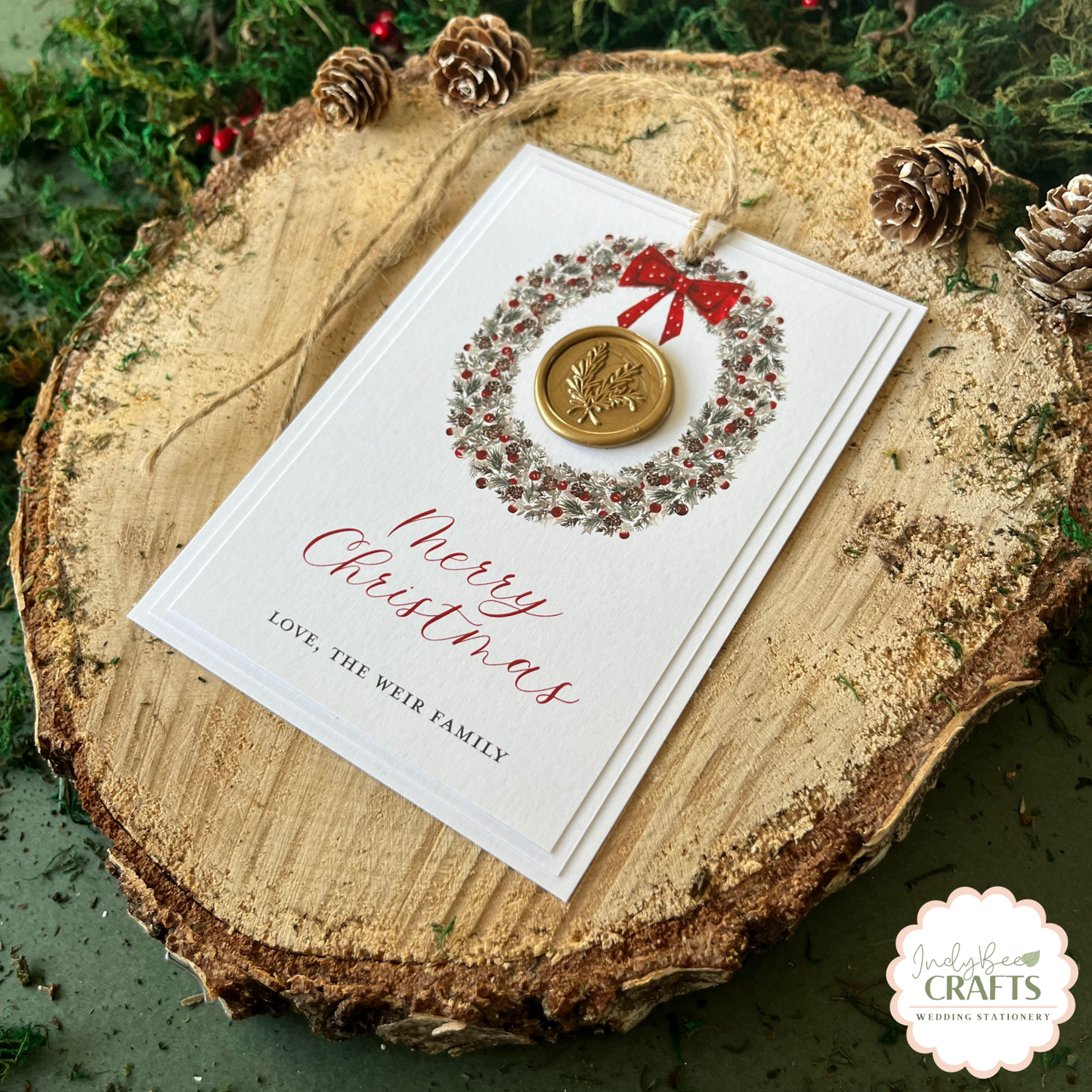 Large Wax Seal Rustic Gift Tag
