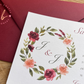 Burgundy Wreath Save the Date | Save our Date Wedding Invitations | Wedding Stationery | Calendar Save the Date