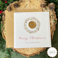 Rustic Wreath Personalised Christmas Card with Wax Seal