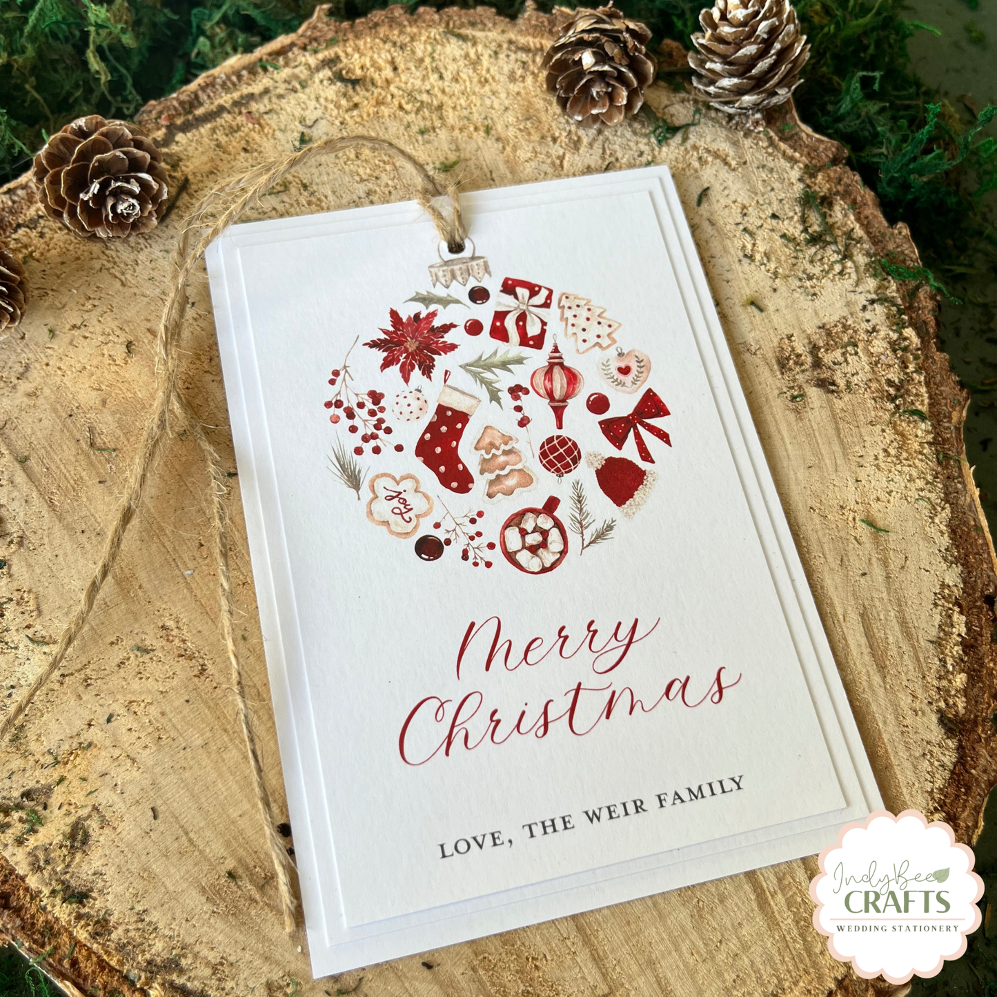 Large Christmas Tag, Rustic Christmas Tags