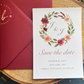 Save the date wedding cards, burgundy save the dates, rustic wedding invitations