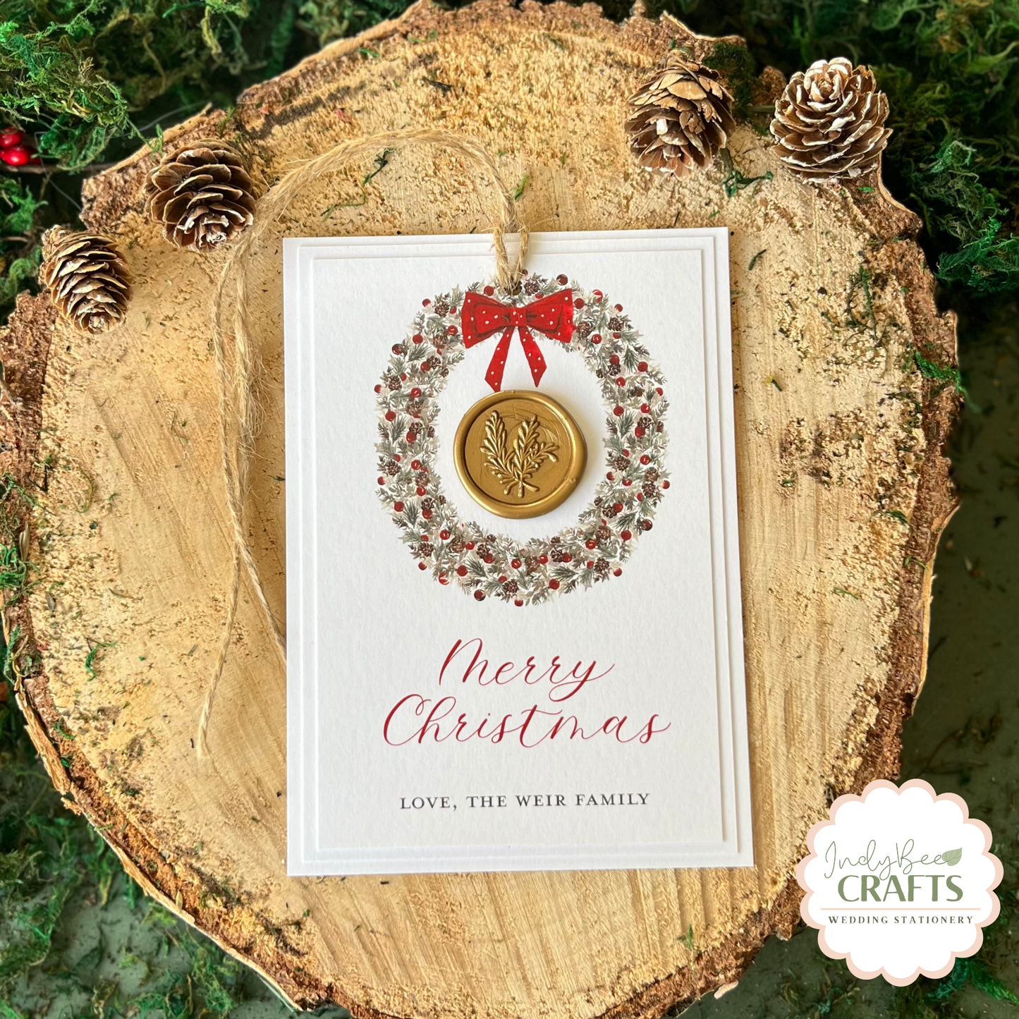 Large Wax Seal Rustic Gift Tag