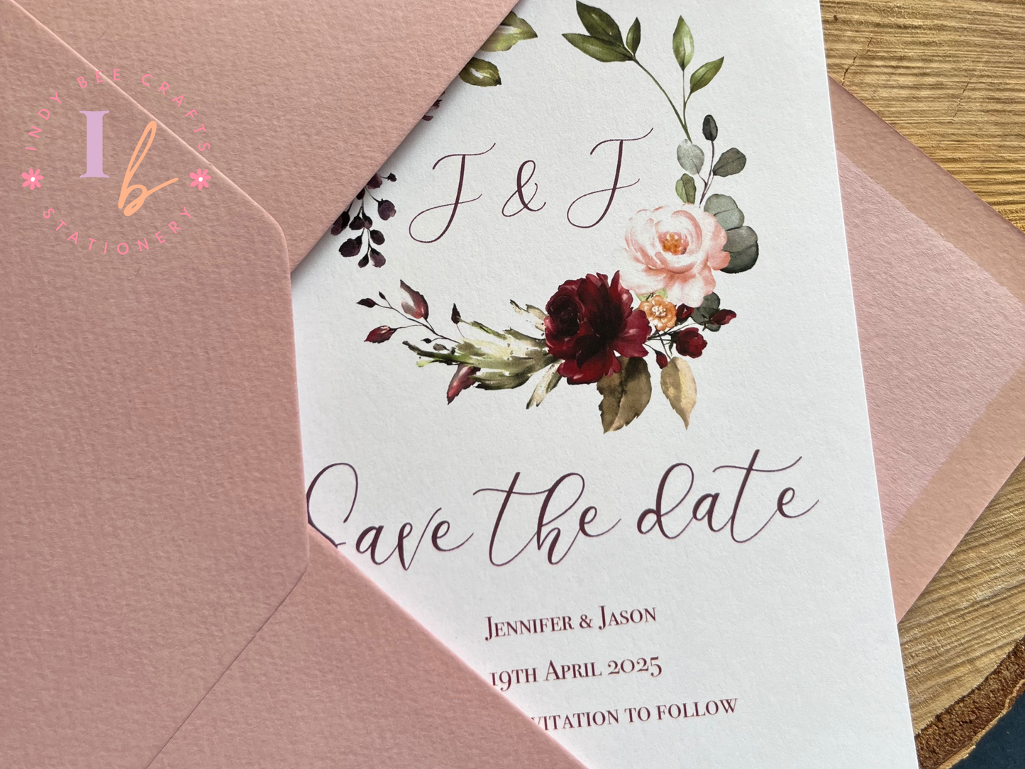 Blush Wedding Save the Date Cards