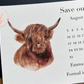 Highland Cow Save the Dates, Scottish Wedding Invitations