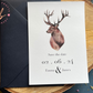 Scottish Stag Save the Date, Scottish Themed Wedding Invites, Rustic Wedding Stationery