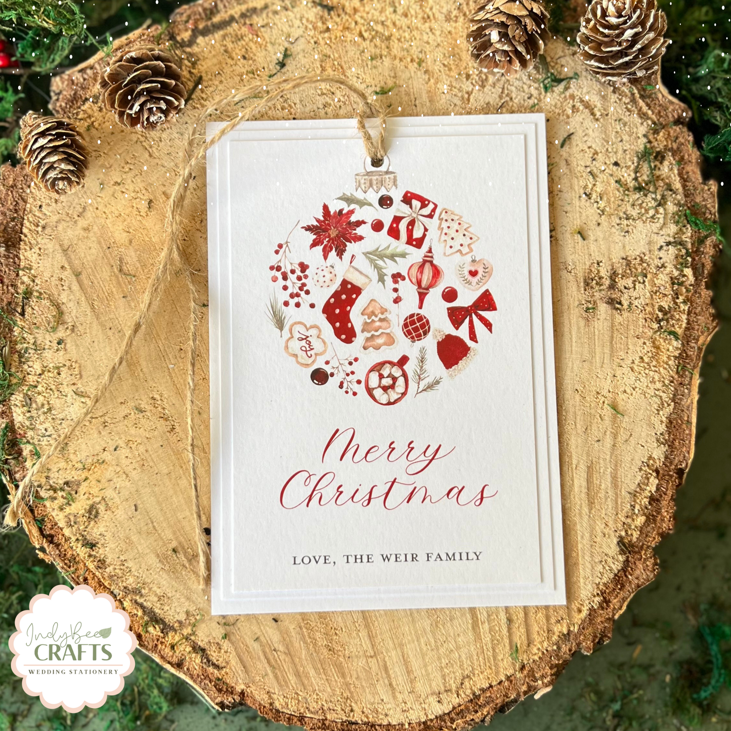 Large Christmas Tag, Rustic Christmas Tags