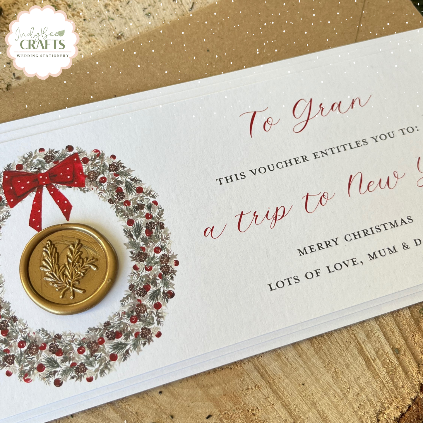 Wax Seal Personalised Gift Voucher