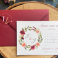 Burgundy Wreath Save the Date | Save our Date Wedding Invitations | Wedding Stationery | Calendar Save the Date