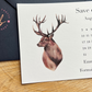 Save the date calendar with watercolour stag design, Rustic save the dates, Scottish wedding invitations