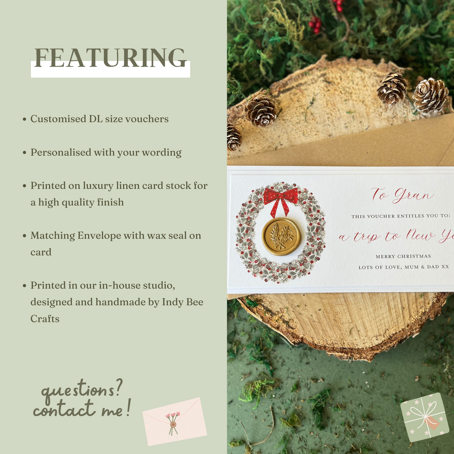 Wax Seal Personalised Gift Voucher