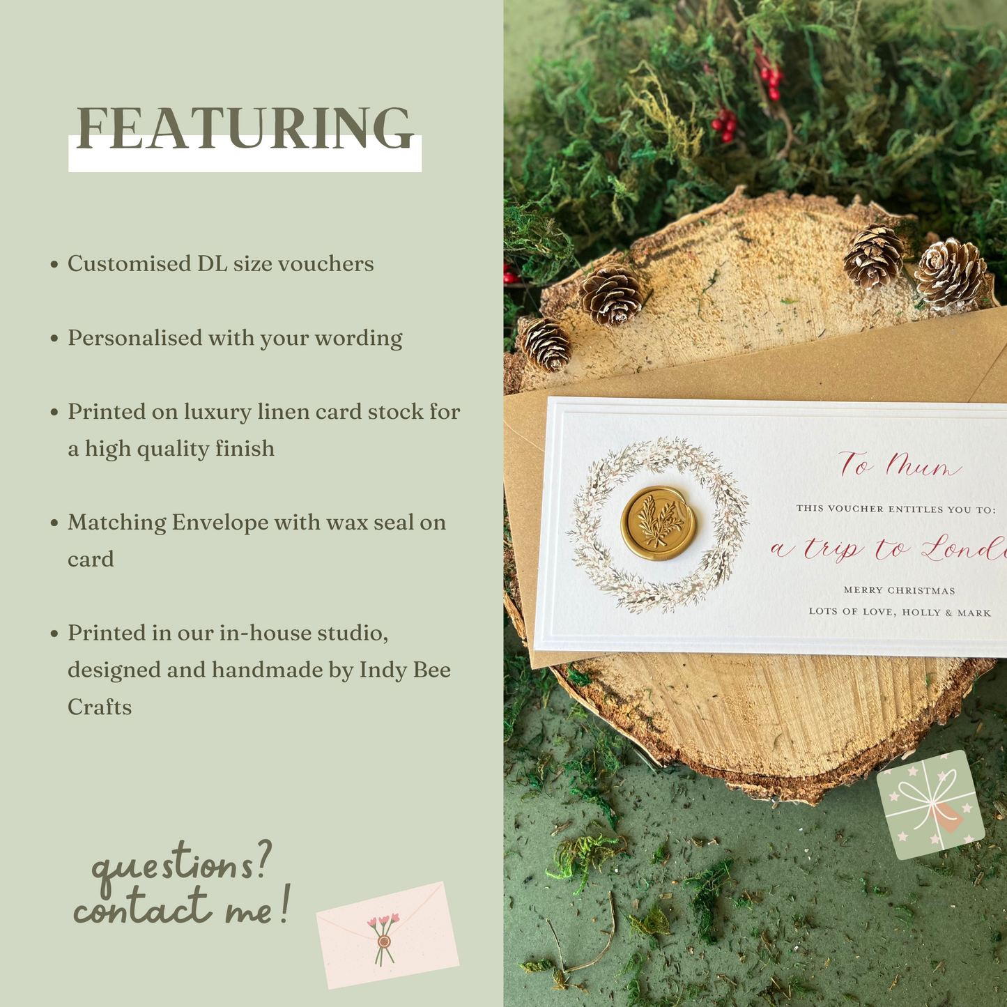 Wax Seal Personalised Gift Voucher