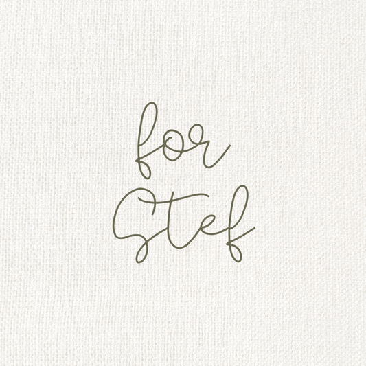 Custom for Iain & Stef