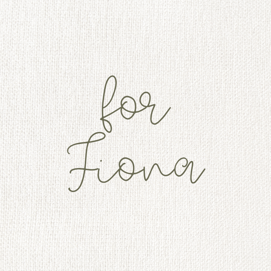 Custom for Fiona & Mark