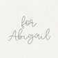 Custom for Abigail & Mark