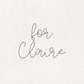 Custom for Claire- Order of Service