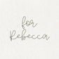 Custom for Rebecca