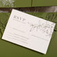 Mid green wedding invitation with acrylic insert