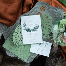 Load image into Gallery viewer, Tropical Paradise Wedding Invitation Set - Customisable Destination Elegance
