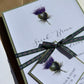 Minimal Thistle Wedding Invitation Set | Rustic Wedding Stationery | Tartan Ribbon | Scottish Wedding