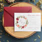 Burgundy Wreath Save the Date | Save our Date Wedding Invitations | Wedding Stationery | Calendar Save the Date