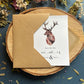 Rustic save the date with Stag design, Scottish themed wedding invitations