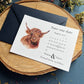 Highland Cow Save the Dates, Scottish Wedding Invitations