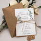 Rustic greenery wedding invitation