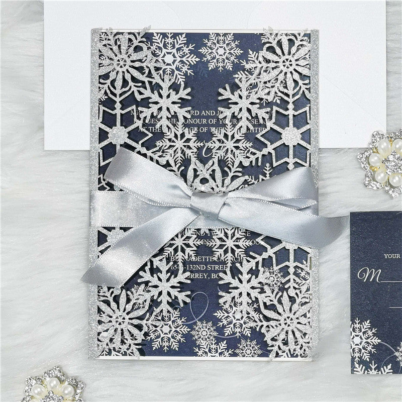 Winter Wedding Invitations - Snowflake Elegance