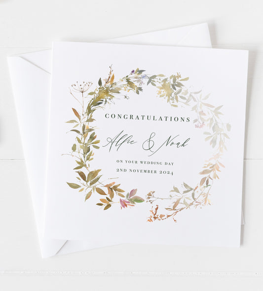 Personalised 'On Your Wedding Day' Card