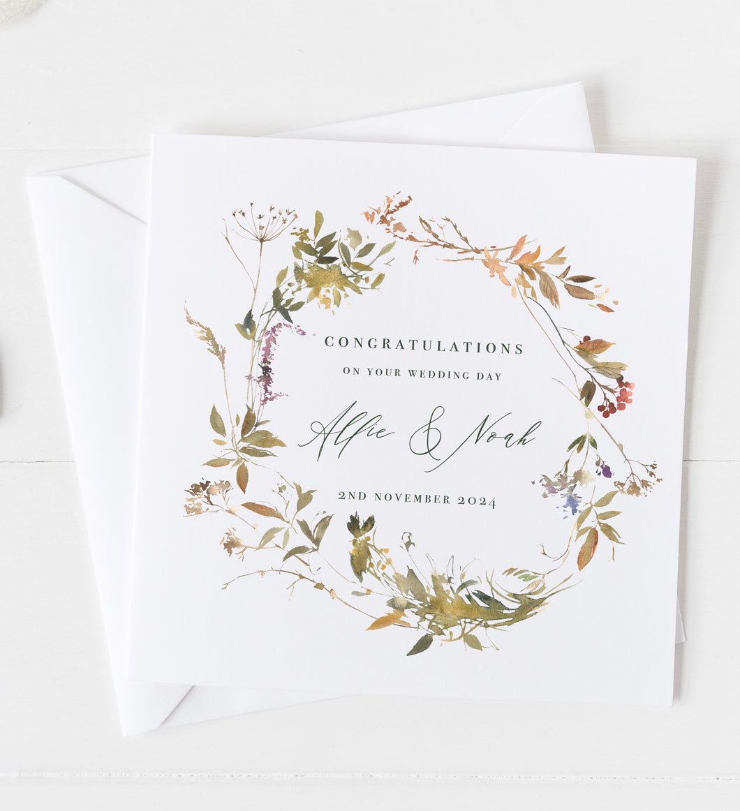 Personalised 'On Your Wedding Day' Card