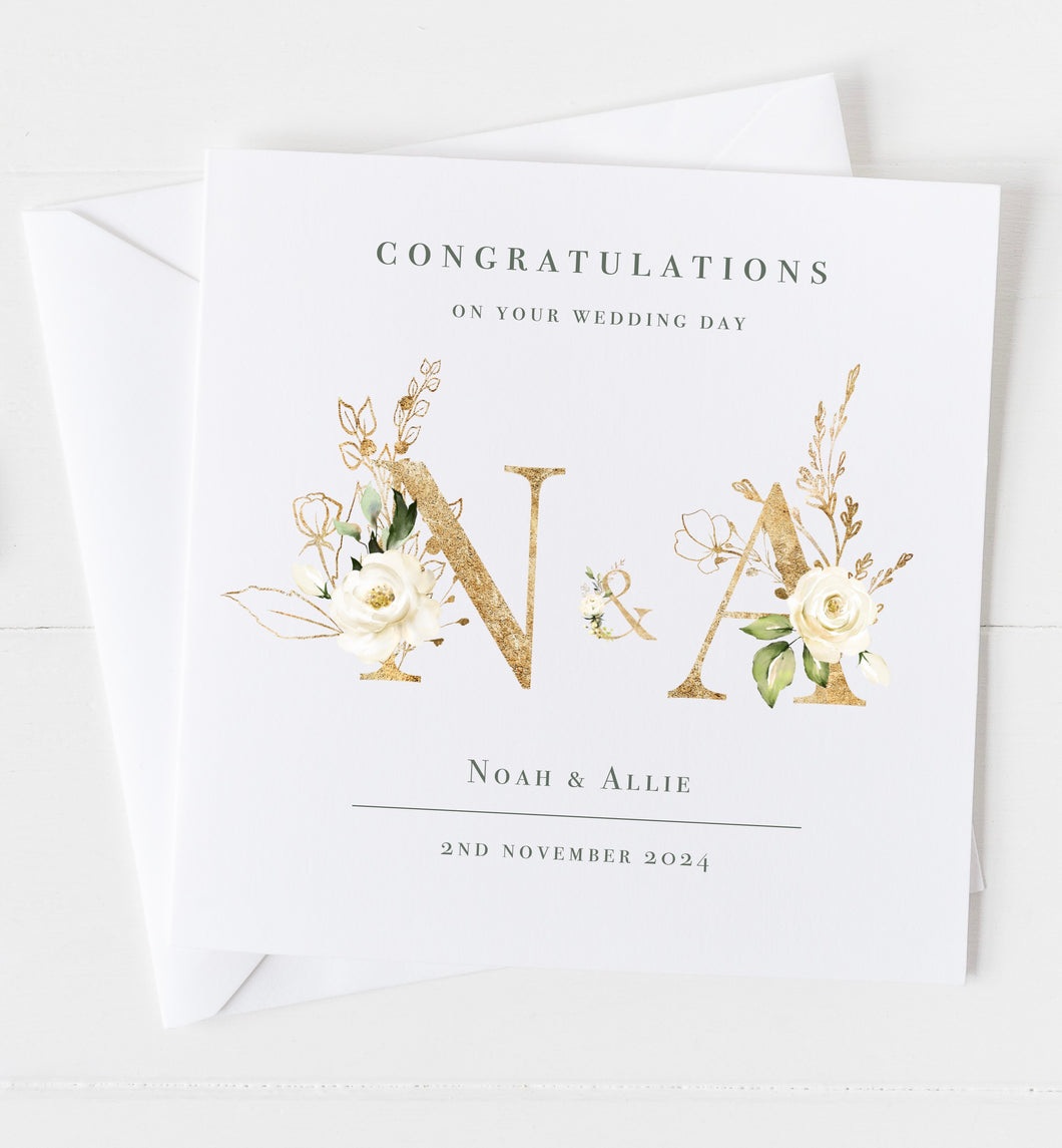 Personalised 'On Your Wedding Day' Card