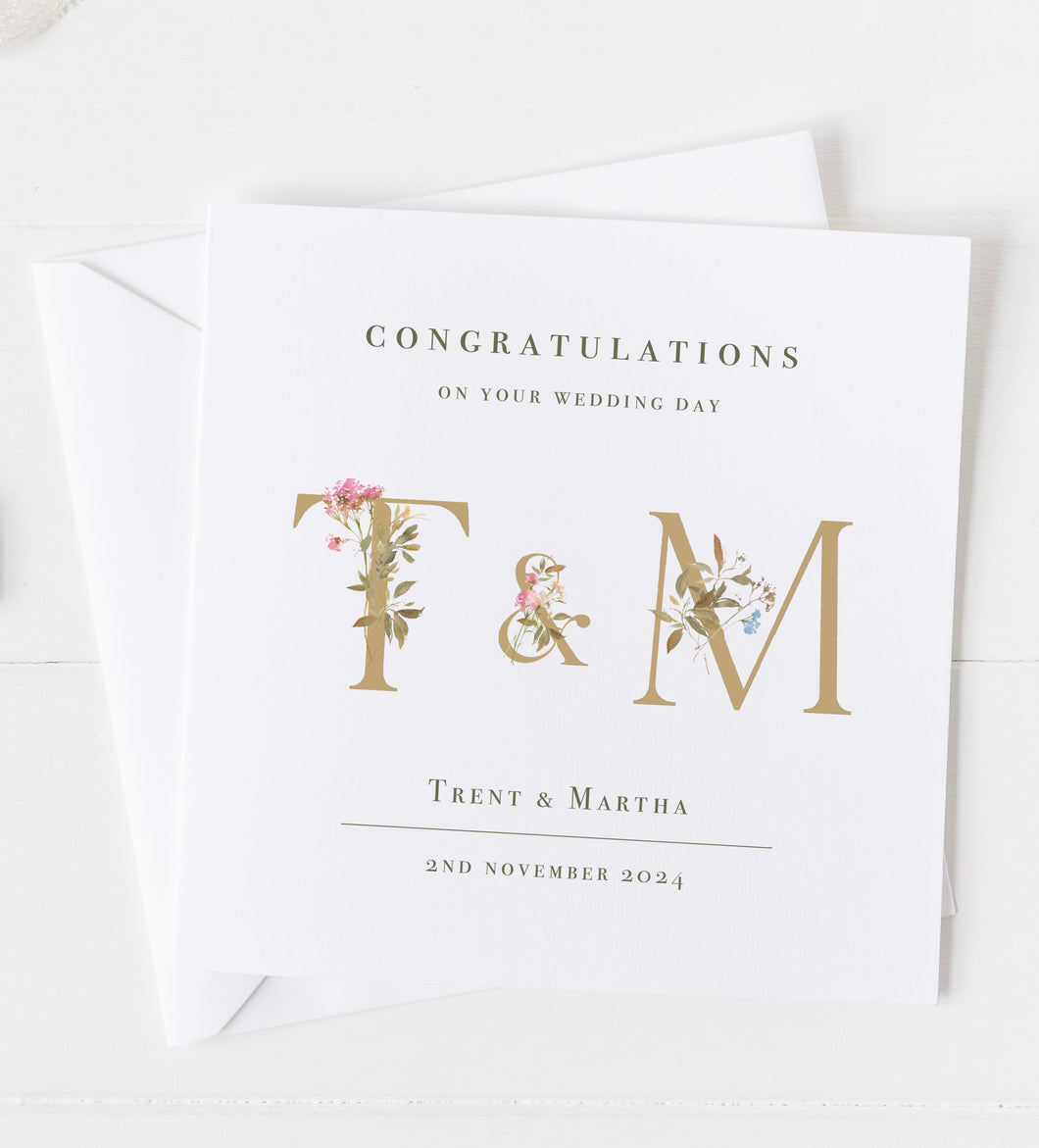 Personalised 'On Your Wedding Day' Card