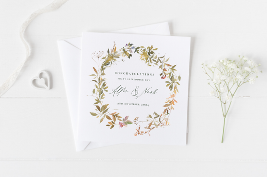 Personalised 'On Your Wedding Day' Card