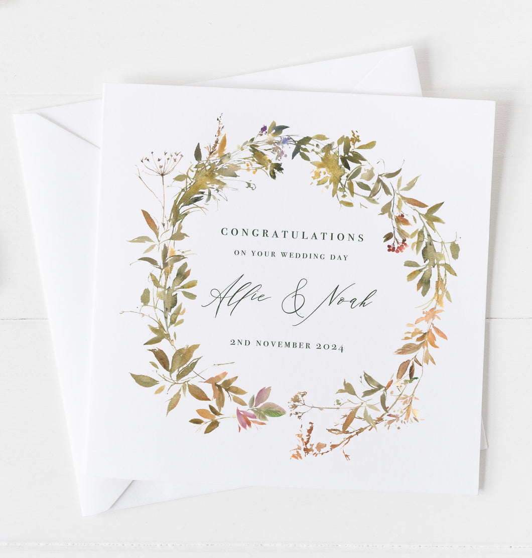 Personalised 'On Your Wedding Day' Card