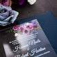 Pink and Purple Floral Acrylic Invitation