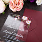 Burgundy Floral Acrylic Invitation