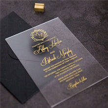 Load image into Gallery viewer, Screen Print Acrylic Wedding Invitation
