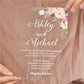Classic Blush Pink Acrylic Wedding Invitation