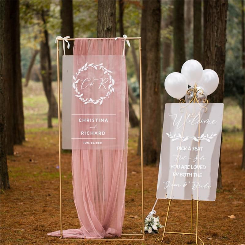 Frosted Acrylic Welcome to our Wedding Sign