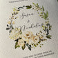 Green & White Floral Wedding Invitation Set