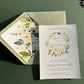 Green & White Floral Wedding Invitation Set
