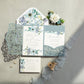 Dusty Blue Floral Wedding Invitation Set